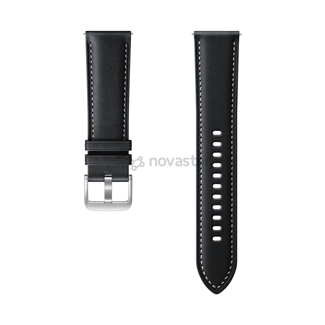 Dirželis Samsung Galaxy Watch 3, 22 mm, Odinis, Juodas