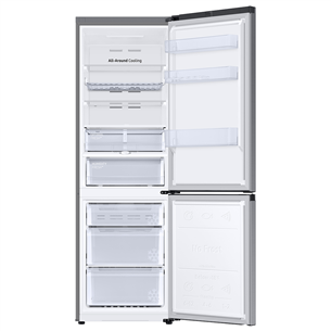 Samsung, Humidity Fresh +, NoFrost, 344 L, height 186 cm, inox - Refrigerator