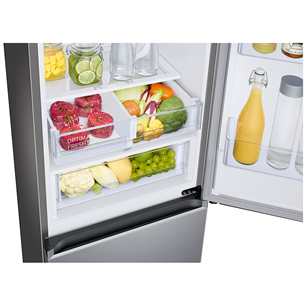 Samsung, Humidity Fresh +, NoFrost, 344 л, высота 186 см,  нерж. сталь - Холодильник
