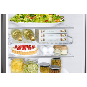 Samsung, Humidity Fresh +, NoFrost, 344 L, height 186 cm, inox - Refrigerator