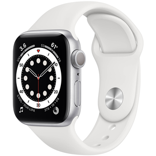 Išmanusis laikrodis Apple Watch 6, 44mm, Silver/White