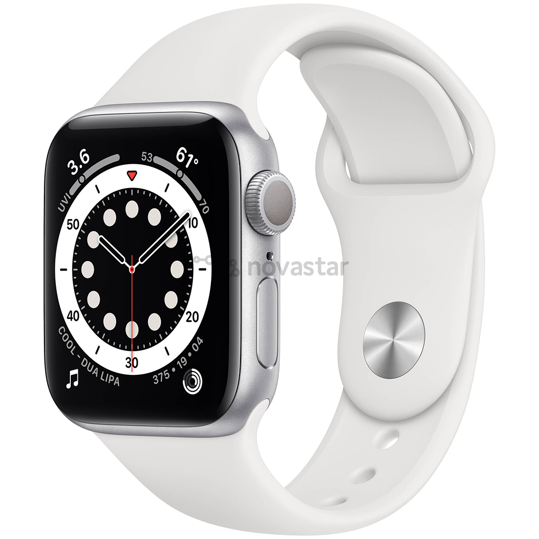 Išmanusis laikrodis Apple Watch 6, 44mm, Silver/White