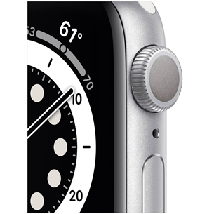 Išmanusis laikrodis Apple Watch 6, 44mm, Silver/White