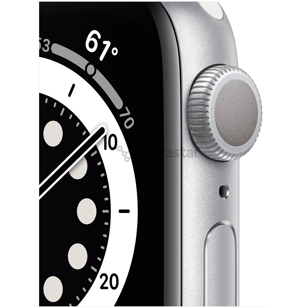 Išmanusis laikrodis Apple Watch 6, 44mm, Silver/White