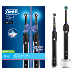 Braun Oral-B PRO790, 2 pieces, black/ white - Electric toothbrush set