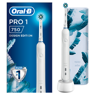 Braun Oral-B Cross Action White, travel case, white - Electric toothbrush