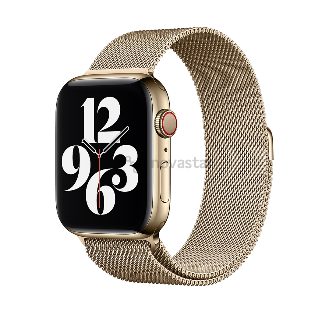Dirželis Apple Watch Gold Milanese Loop, 44mm