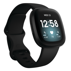 Išmanusis laikrodis Fitbit Versa 3, Black/Black FB511BKBK