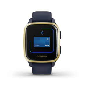 Išmanusis laikrodis Garmin Venu Sq Music, Dark Blue/Gold