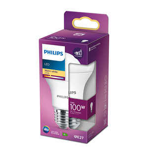 Lemputė Philips LED, E27 100W, Warm white