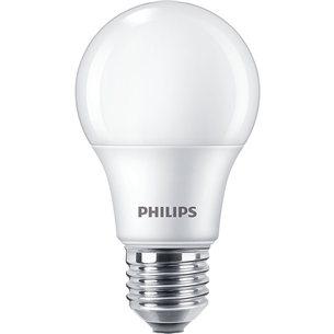 Lemputė Philips LED, E27 60W, Warm white, 3vnt.