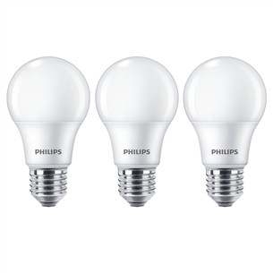 Lemputė Philips LED, E27 60W, Warm white, 3vnt.