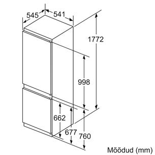 Įmontuojamas šaldytuvas Bosch KIN86VSF0