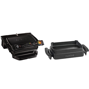 Tefal OptiGrill+ + Snacking & Baking, 2000 W, black - Table grill GC714834