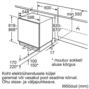 Įmontuojamas šaldiklis Bosch GUD15ADF0