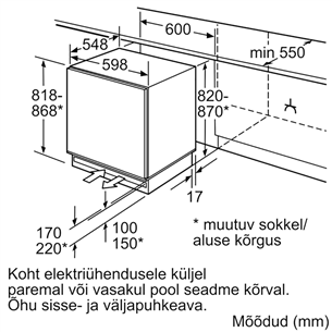 Įmontuojamas šaldiklis Bosch GUD15ADF0