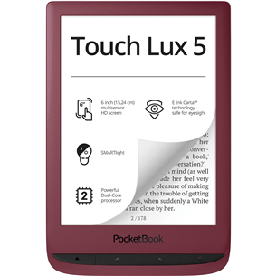 Elektroninė skaityklė PocketBook Touch Lux 5, Raudona PB628-R-WW