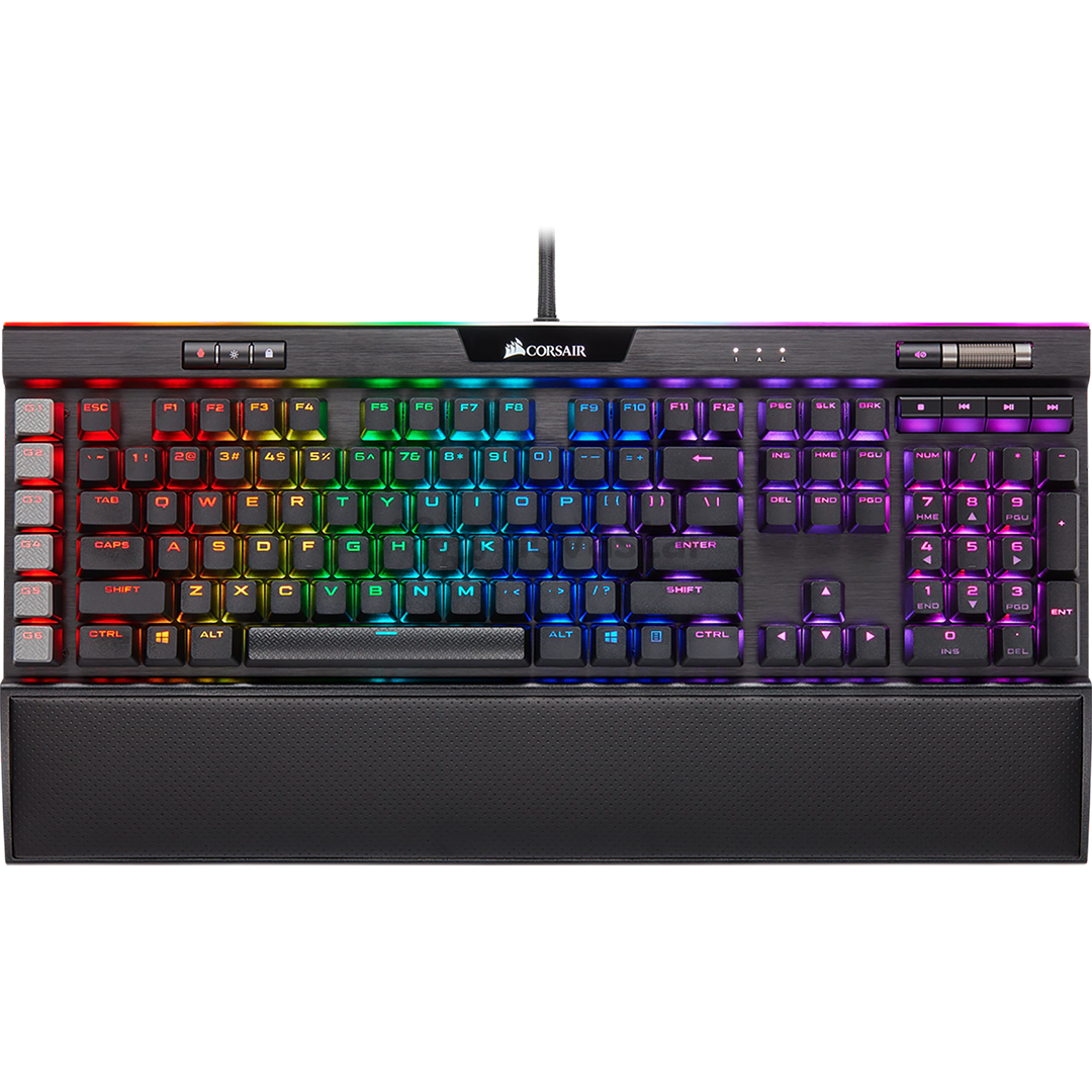 Klaviatūra Corsair K95 RGB Platinum XT Cherry MX Silver, Nordic