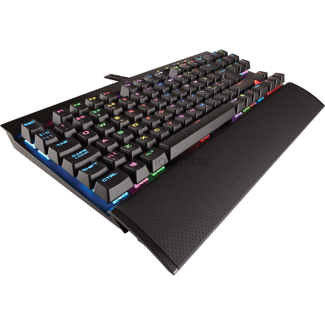 Klaviatūra Corsair K65 LUX TKL RGB Cherry MX Red, SWE, Laidinė