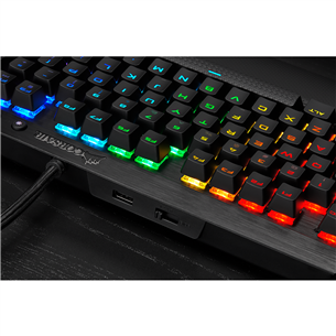 Klaviatūra Corsair K65 LUX TKL RGB Cherry MX Red, SWE, Laidinė