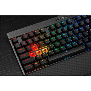 Klaviatūra Corsair K65 LUX TKL RGB Cherry MX Red, SWE, Laidinė