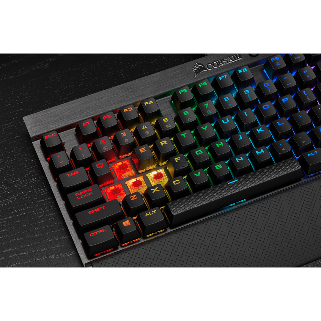 Klaviatūra Corsair K65 LUX TKL RGB Cherry MX Red, SWE, Laidinė
