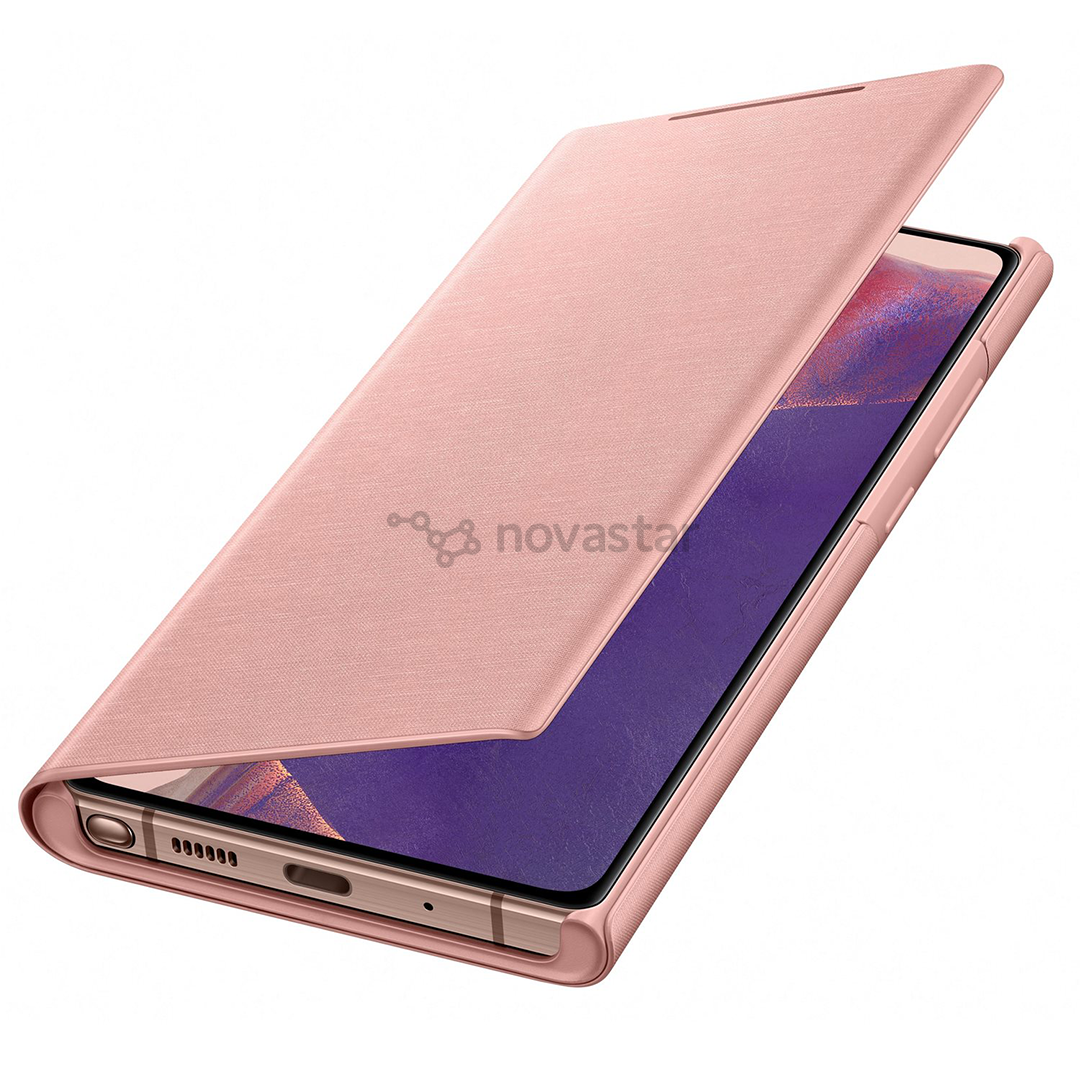 Dėklas Galaxy Note 20 LED, Rudas