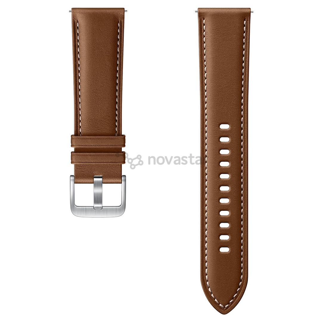 Dirželis Samsung Galaxy Watch 3, 22 mm, Odinis, Rudas