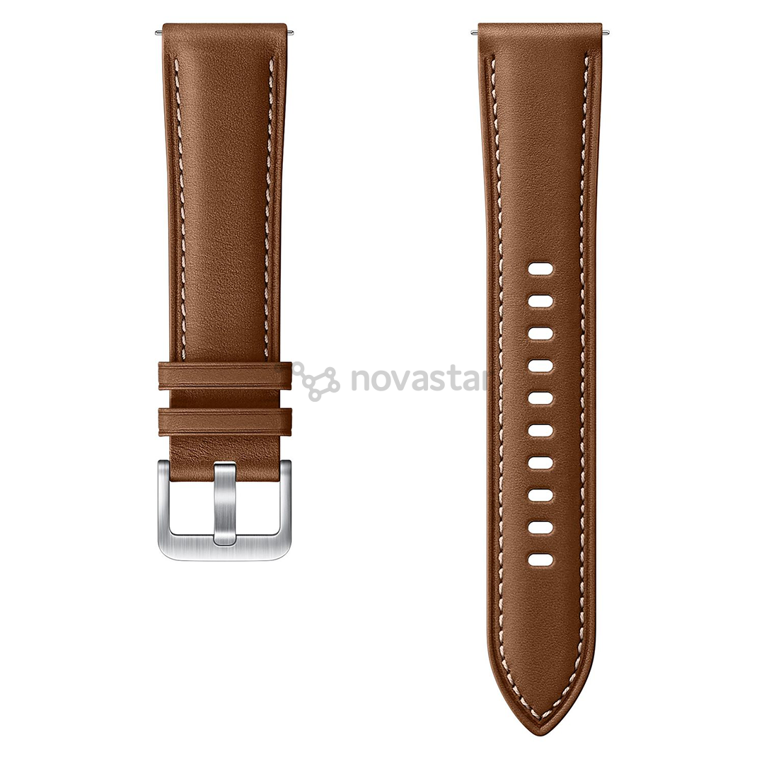 Dirželis Samsung Galaxy Watch 3, 20 mm, Odinis, Rudas