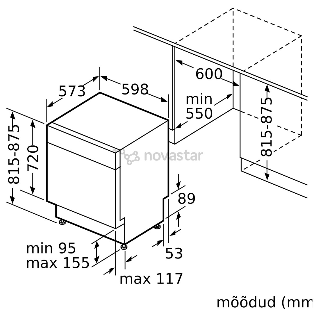 Įmontuojama indaplovė Bosch SMU6ZCW57S