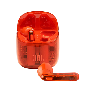 JBL Tune 225, red/transparent - True-Wireless Earbuds