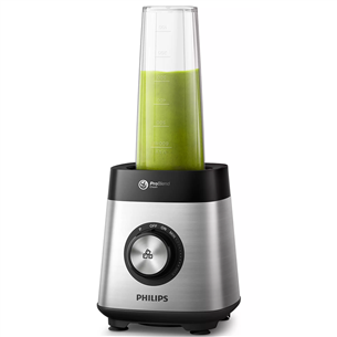 Philips, 1000 W, 2 L, inox/black - Blender + on the go bottle