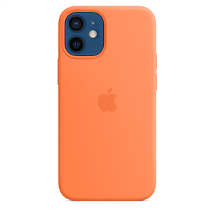 Dėklas Apple iPhone 12 mini MagSafe, Silikoninis, Kumquat