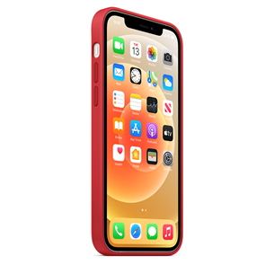 Dėklas Apple iPhone 12/12 Pro, Silikoninis, Raudonas