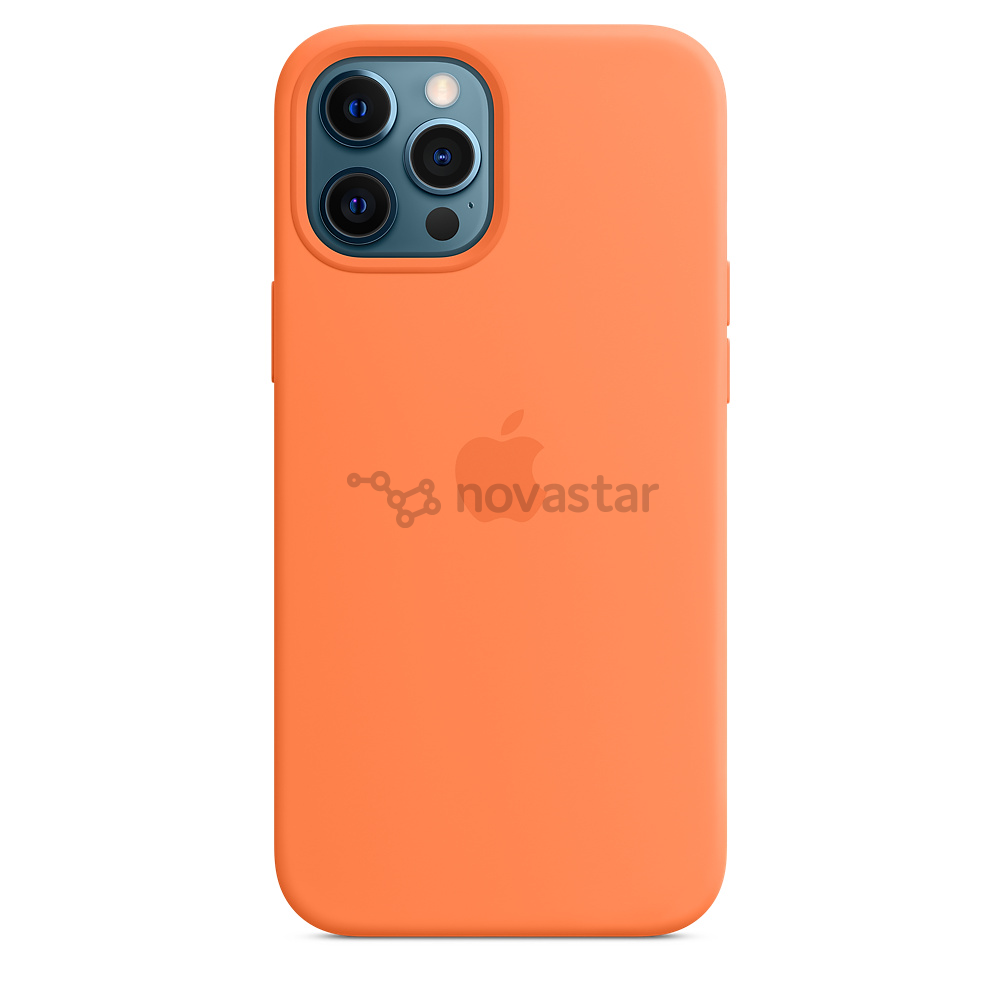Dėklas Apple iPhone 12 Pro Max MagSafe, Silikoninis, Kumquat