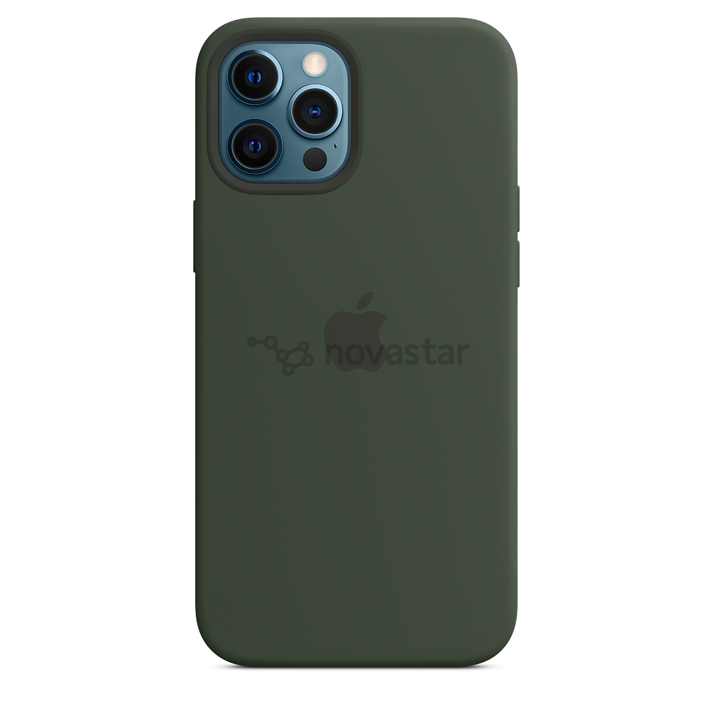 Dėklas Apple iPhone 12 Pro Max MagSafe, Silikoninis, Cypress Green