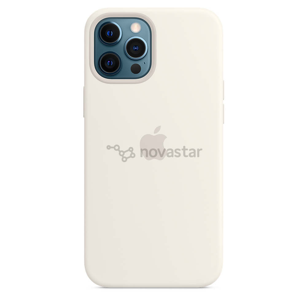 Dėkliukas Apple iPhone 12 Pro Max MagSafe, Silikoninis, Baltas
