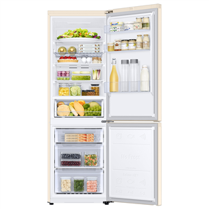 Samsung, NoFrost, 344 L, height 186 cm, beige - Refrigerator