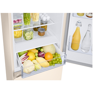 Samsung, NoFrost, 344 L, height 186 cm, beige - Refrigerator