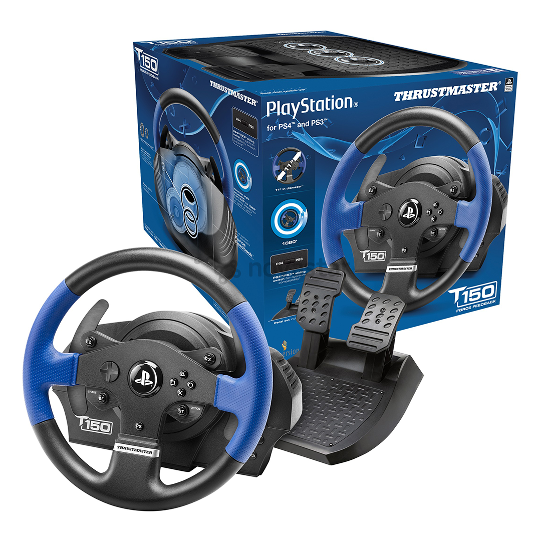 Žaidimų vairas ir pedalai Thrustmaster T150 RS skirtas PS3 / PS4 / PC