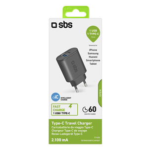 Kroviklis Wall charger USB and USB-C SBS