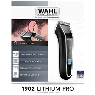 Машинка для стрижки волос Wahl Lithium Pro LCD 1902