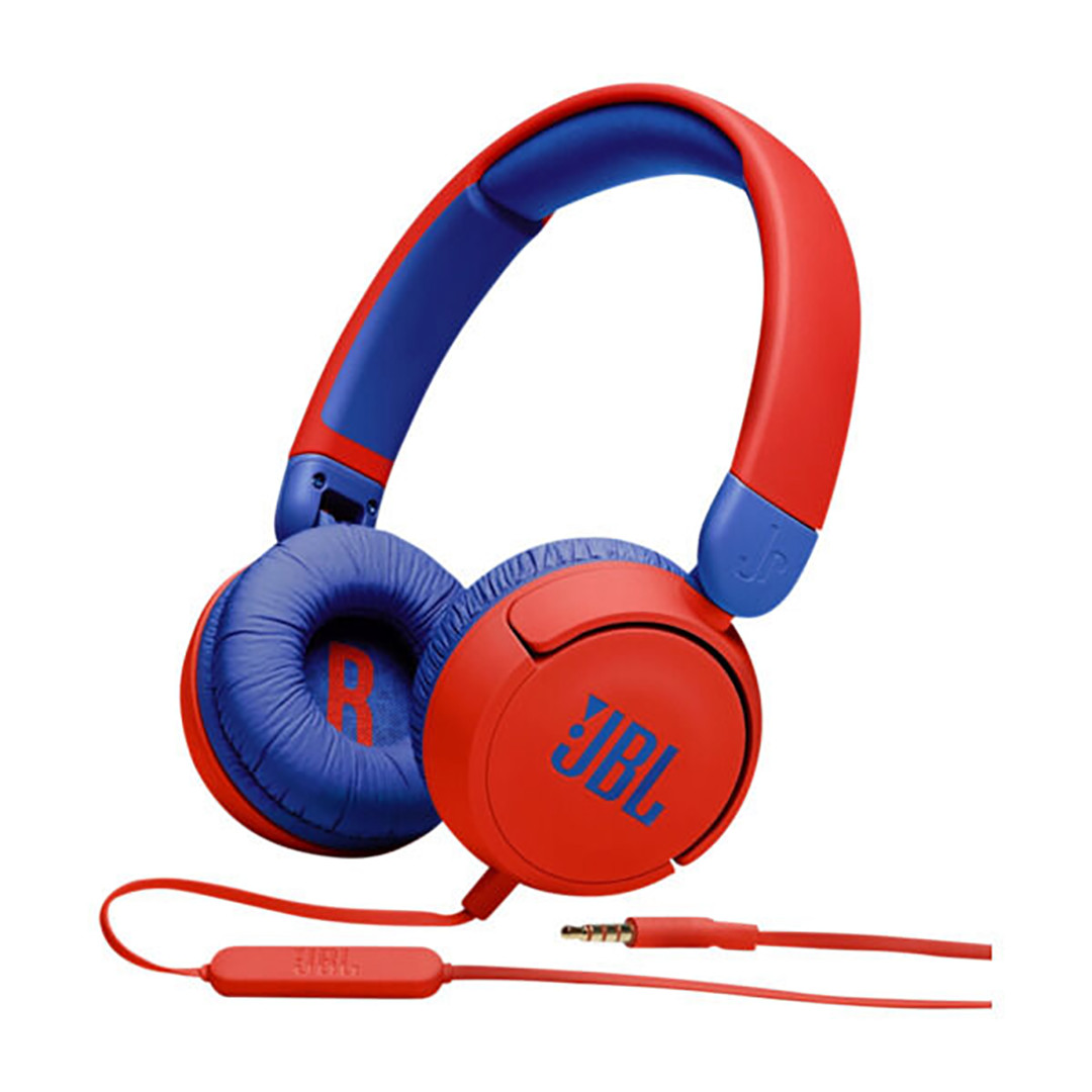 Vaikiškos ausinės JBL JR310, raudonos/mėlynos