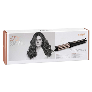 BaByliss Curl Styler Luxe, диаметр 36 мм, 160-200°C, черный/розовый - Щипцы для завивки