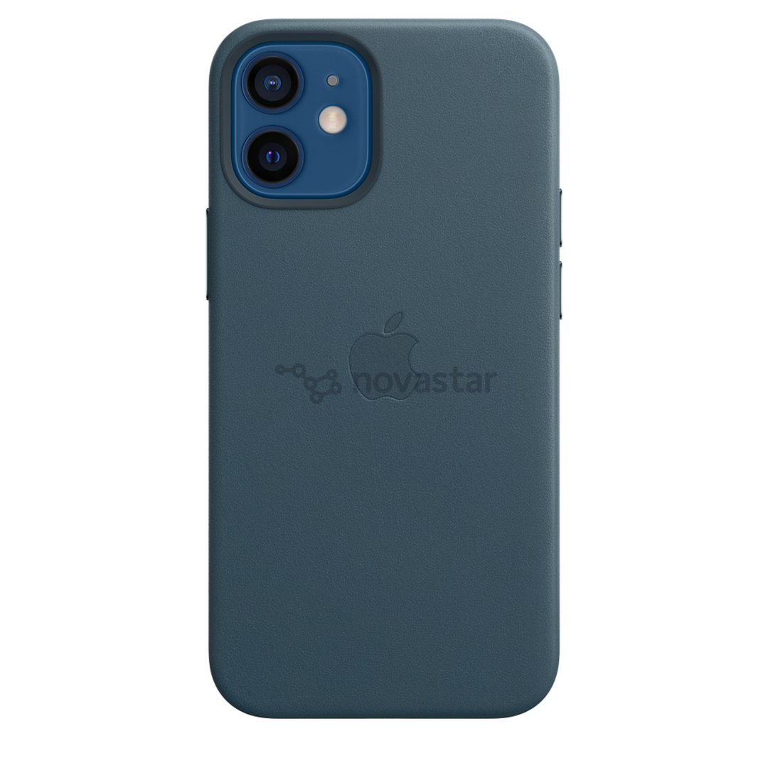 Dėklas Apple iPhone 12 mini MagSafe, Odinis, Baltic Blue
