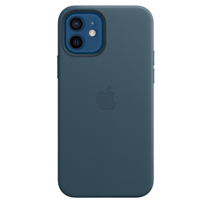Dėklas Apple iPhone 12 / 12 Pro MagSafe, Odinis, Baltic Blue