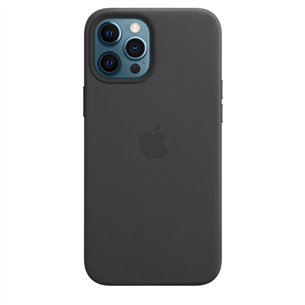 Dėklas Apple iPhone 12 Pro Max MagSafe, Odinis, Black