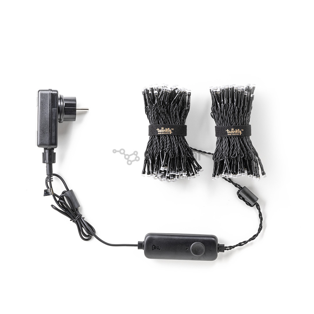 Twinkly Special Edition 400 RGB+W LED String (Gen II), IP44, 32 м, черный - Умная гирлянда