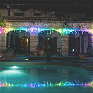 Twinkly Icicle Special Edition 190 RGB+W LEDs (Gen II), IP44, 8,5 m, skaidri - Išmanioji kalėdinė girlianda