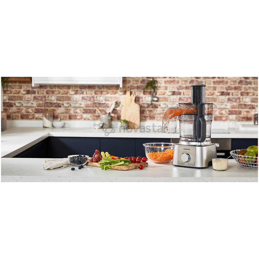 Kenwood MultiPro Express, 3 л/1,5 л, 1000 Вт, cеребристый - Кухонный комбайн